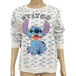 Y2K Disney Stitch from Lilo and Stitch Allover Graphic Sweatshirt Size Medium
